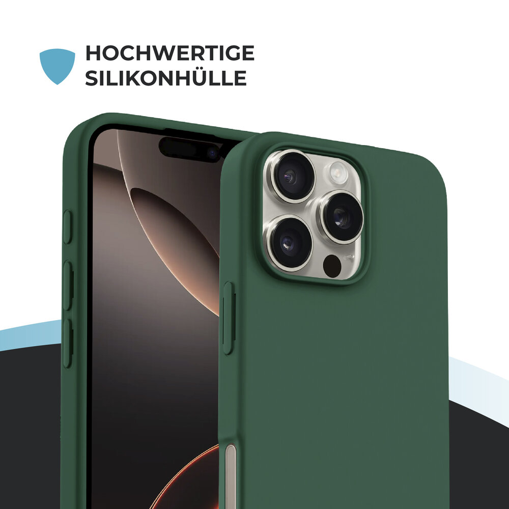 ShieldCase® ShieldCase iPhone 16 Pro Max Hülle mit Band (Dunkelgrün)