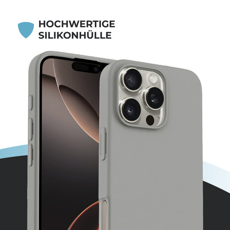 ShieldCase® ShieldCase iPhone 16 Pro Max Hülle mit Band (Grau) ShieldCase® ShieldCase iPhone 16 Pro Max Hülle mit Band (Grau)