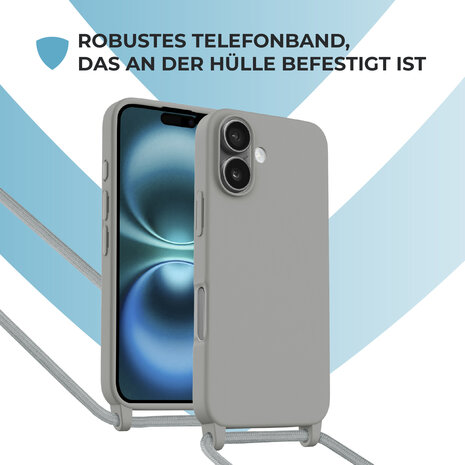 ShieldCase® ShieldCase iPhone 17 Hülle mit Band (Grau) ShieldCase® ShieldCase iPhone 17 Hülle mit Band (Grau)