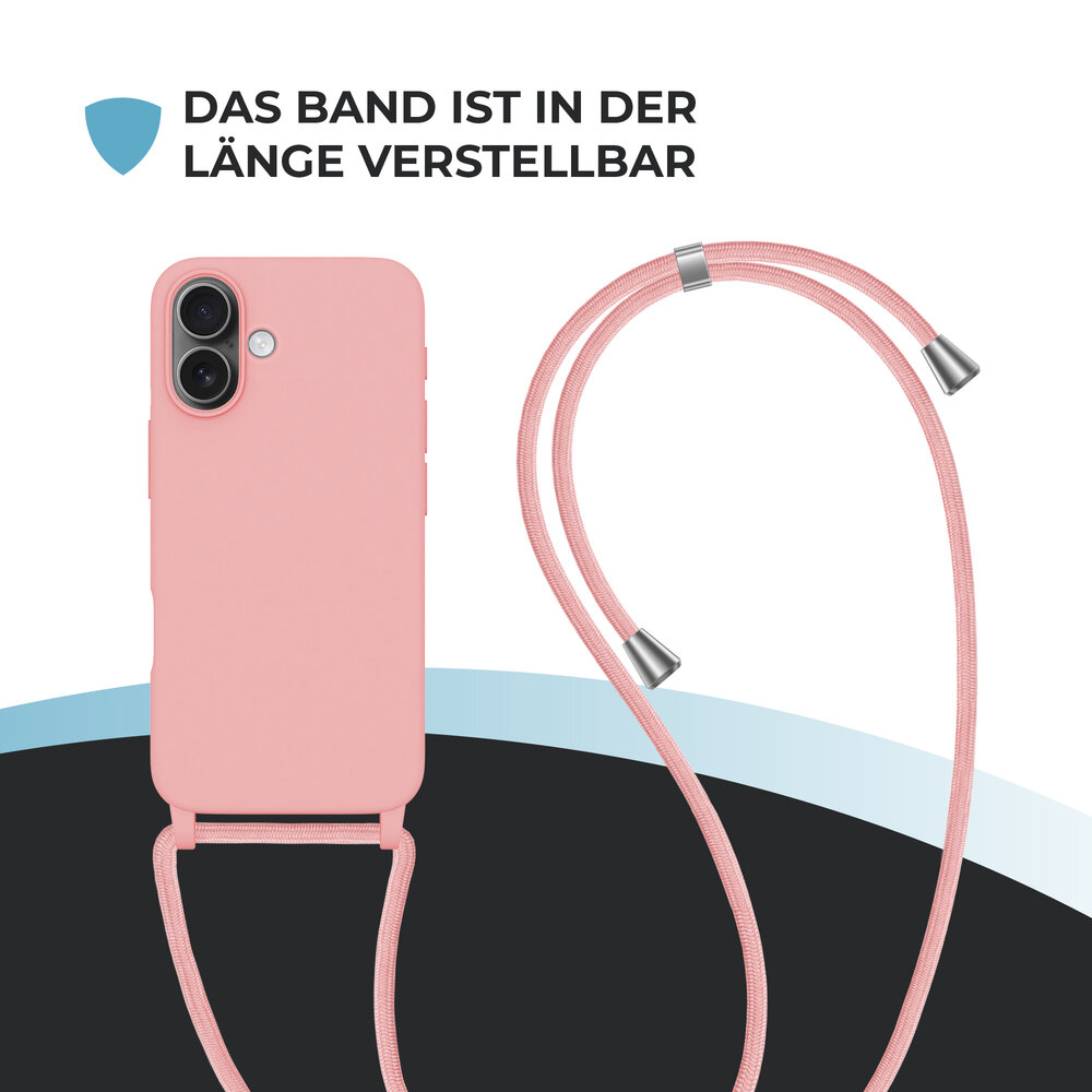 ShieldCase® ShieldCase iPhone 17 Hülle mit Band (Rosa) ShieldCase® ShieldCase iPhone 17 Hülle mit Band (Rosa)