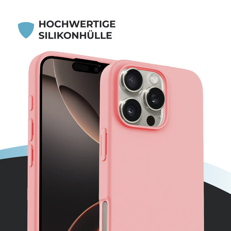 ShieldCase® ShieldCase iPhone 16 Pro Hülle mit Band (Rosa) ShieldCase® ShieldCase iPhone 16 Pro Hülle mit Band (Rosa)