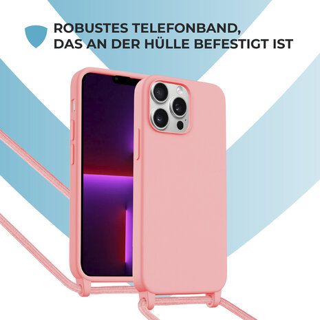 ShieldCase® ShieldCase iPhone 15 Pro Max Hülle mit Band (Rosa)