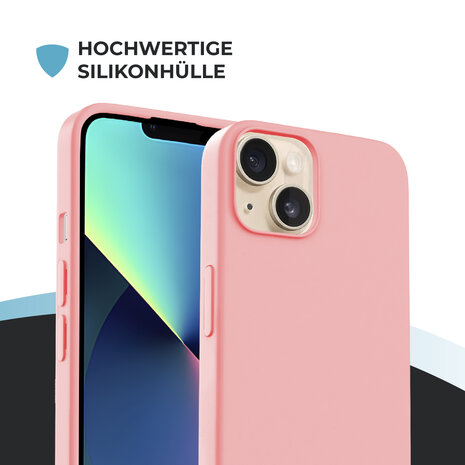 ShieldCase® ShieldCase iPhone 15 Hülle mit Band (Rosa) ShieldCase® ShieldCase iPhone 15 Hülle mit Band (Rosa)