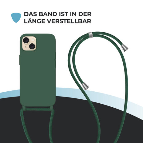 ShieldCase® ShieldCase iPhone 14 Hülle mit Band (Dunkelgrün) ShieldCase® ShieldCase iPhone 14 Hülle mit Band (Dunkelgrün)