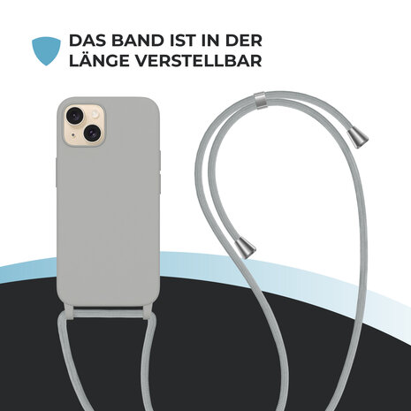 ShieldCase® ShieldCase iPhone 14 Hülle mit Band (Grau) ShieldCase® ShieldCase iPhone 14 Hülle mit Band (Grau)