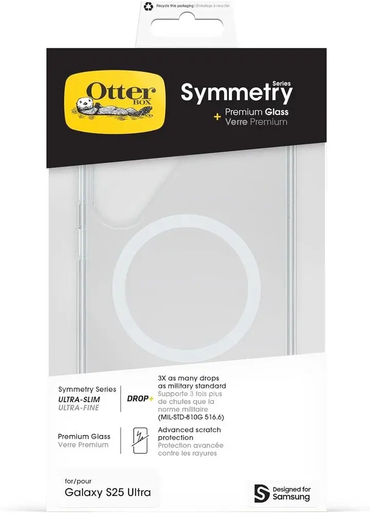 Otterbox OtterBox Samsung Galaxy S25 Ultra Symmetry Hülle mit Displayschutzfolien (Transparent)