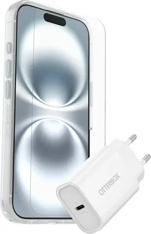 Otterbox OtterBox Symmetry MagSafe Hülle + Schutzset für iPhone 16 (Transparent)