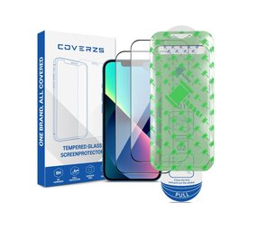 Coverzs iPhone 13 Displayschutz aus gehärtetem Glas mit Rahmen (2-er Set)