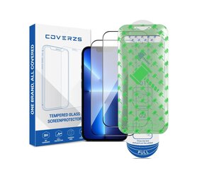 Coverzs iPhone 13 Pro Max Displayschutz aus gehärtetem Glas mit Rahmen (2-er Set)