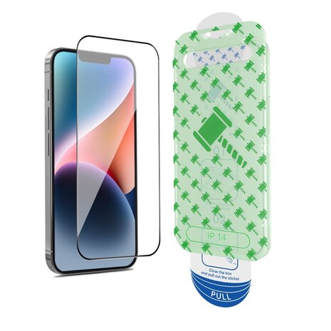 Coverzs Coverzs iPhone 14 Displayschutz aus gehärtetem Glas mit Rahmen (2-er Set)