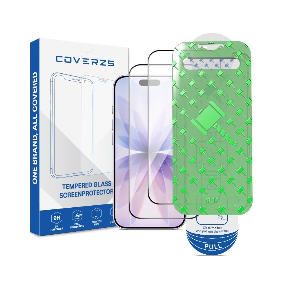 Coverzs Coverzs iPhone 17 Anti-reflection Displayschutz mit Rahmen (2-er Set) Coverzs Coverzs iPhone 17 Anti-reflection Displayschutz mit Rahmen (2-er Set)