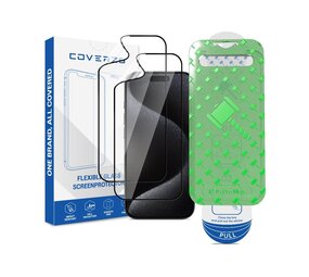 Coverzs iPhone 15 Pro Max Flexibles PMMA-Glas Displayschutz mit Rahmen (2-er Set) Coverzs iPhone 15 Pro Max Flexibles PMMA-Glas Displayschutz mit Rahmen (2-er Set)