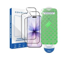 Coverzs iPhone 17 Flexibles PMMA-Glas Displayschutz mit Rahmen (2-er Set)