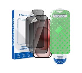 Coverzs iPhone 15 Flexibles PMMA-Glas Privacy Displayschutz mit Rahmen (2-er Set) Coverzs iPhone 15 Flexibles PMMA-Glas Privacy Displayschutz mit Rahmen (2-er Set)