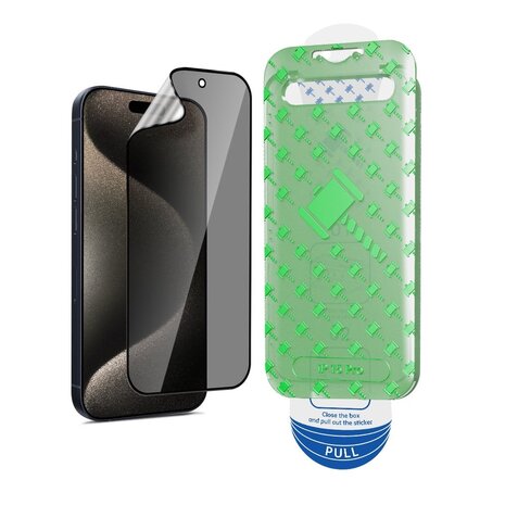 Coverzs Coverzs iPhone 15 Pro Flexibles PMMA-Glas Privacy Displayschutz mit Rahmen (2-er Set) Coverzs Coverzs iPhone 15 Pro Flexibles PMMA-Glas Privacy Displayschutz mit Rahmen (2-er Set)