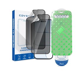 Coverzs iPhone Air Flexibles PMMA-Glas Privacy Displayschutz mit Rahmen (2-er Set)