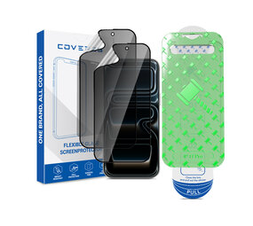 Coverzs iPhone 17 Pro Flexibles PMMA-Glas Privacy Displayschutz mit Rahmen (2-er Set) Coverzs iPhone 17 Pro Flexibles PMMA-Glas Privacy Displayschutz mit Rahmen (2-er Set)