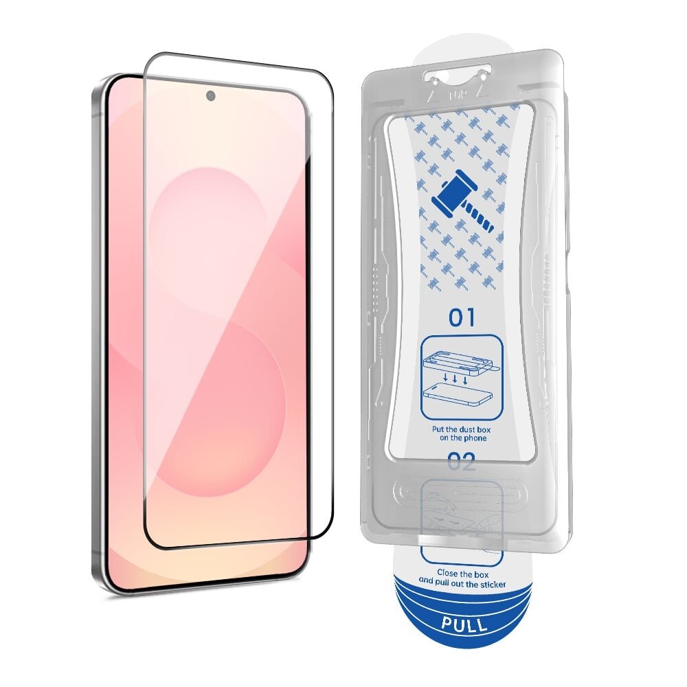 Coverzs Coverzs Samsung Galaxy S25 Displayschutz aus gehärtetem Glas mit Rahmen (2-er Set)