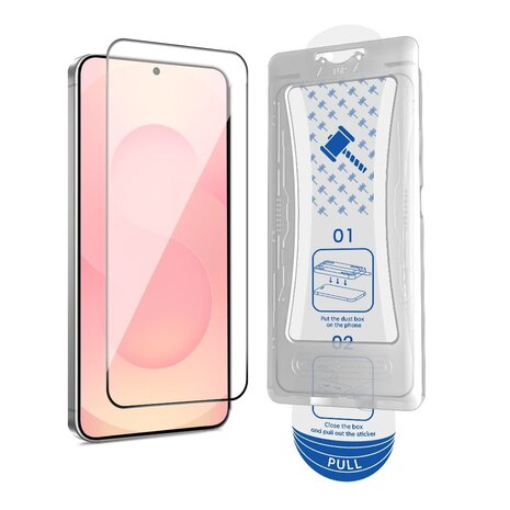 Coverzs Coverzs Samsung Galaxy S25 Displayschutz aus gehärtetem Glas mit Rahmen (2-er Set)