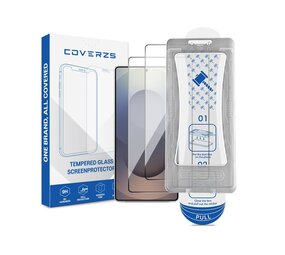 Coverzs Samsung Galaxy S25 Ultra Displayschutz aus gehärtetem Glas mit Rahmen (2-er Set)