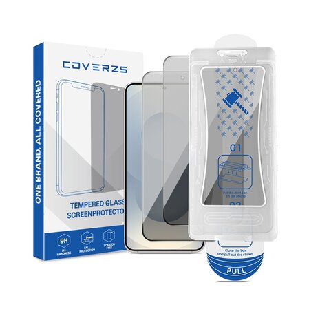 Coverzs Coverzs Samsung Galaxy S25 Plus Privacy Displayschutz aus gehärtetem Glas mit Rahmen (2-er Set) Coverzs Coverzs Samsung Galaxy S25 Plus Privacy Displayschutz aus gehärtetem Glas mit Rahmen (2-er Set)