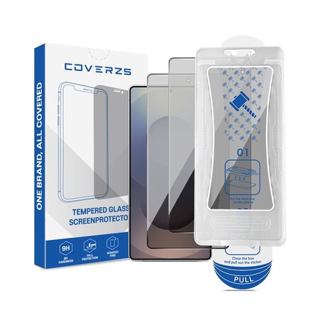 Coverzs Coverzs Samsung Galaxy S25 Ultra Privacy Displayschutz aus gehärtetem Glas mit Rahmen (2-er Set)