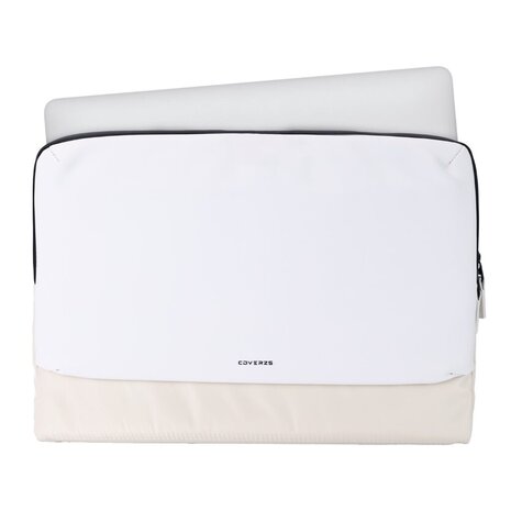 Coverzs Coverzs Nylon- und PU-Leder-Laptophülle - 14 Zoll (beige)