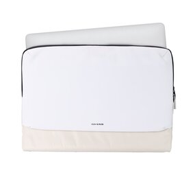 Coverzs Nylon- und PU-Leder-Laptophülle - 15,6 Zoll (beige)