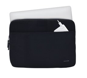 Coverzs Luxus-Laptop-Hülle mit zusätzlichem Fach - 15,6 Zoll (schwarz)