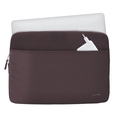 Coverzs Coverzs Luxus-Laptop-Hülle mit zusätzlichem Fach - 13 Zoll (Burgunderrot)