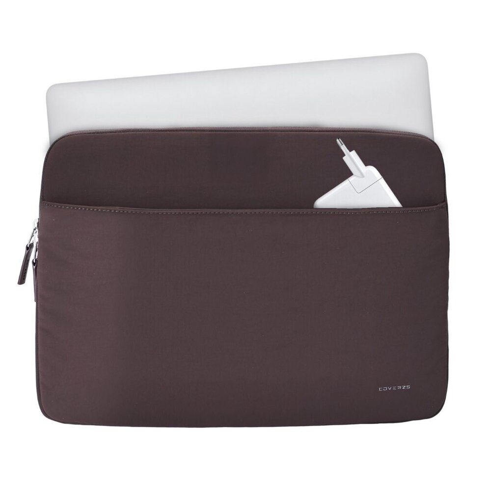 Coverzs Coverzs Luxus-Laptop-Hülle mit zusätzlichem Fach - 15,6 Zoll (Burgunderrot)