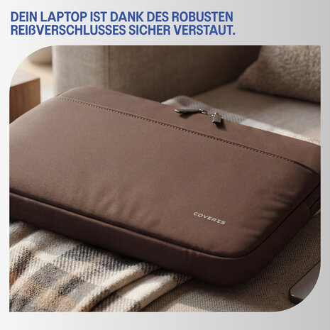 Coverzs Coverzs Luxus-Laptop-Hülle mit zusätzlichem Fach - 13 Zoll (Burgunderrot)