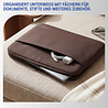 Coverzs Coverzs Luxus-Laptop-Hülle mit zusätzlichem Fach - 13 Zoll (Burgunderrot)