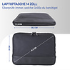 Coverzs Coverzs PU-Leder-Laptoptasche - 14 Zoll (schwarz)