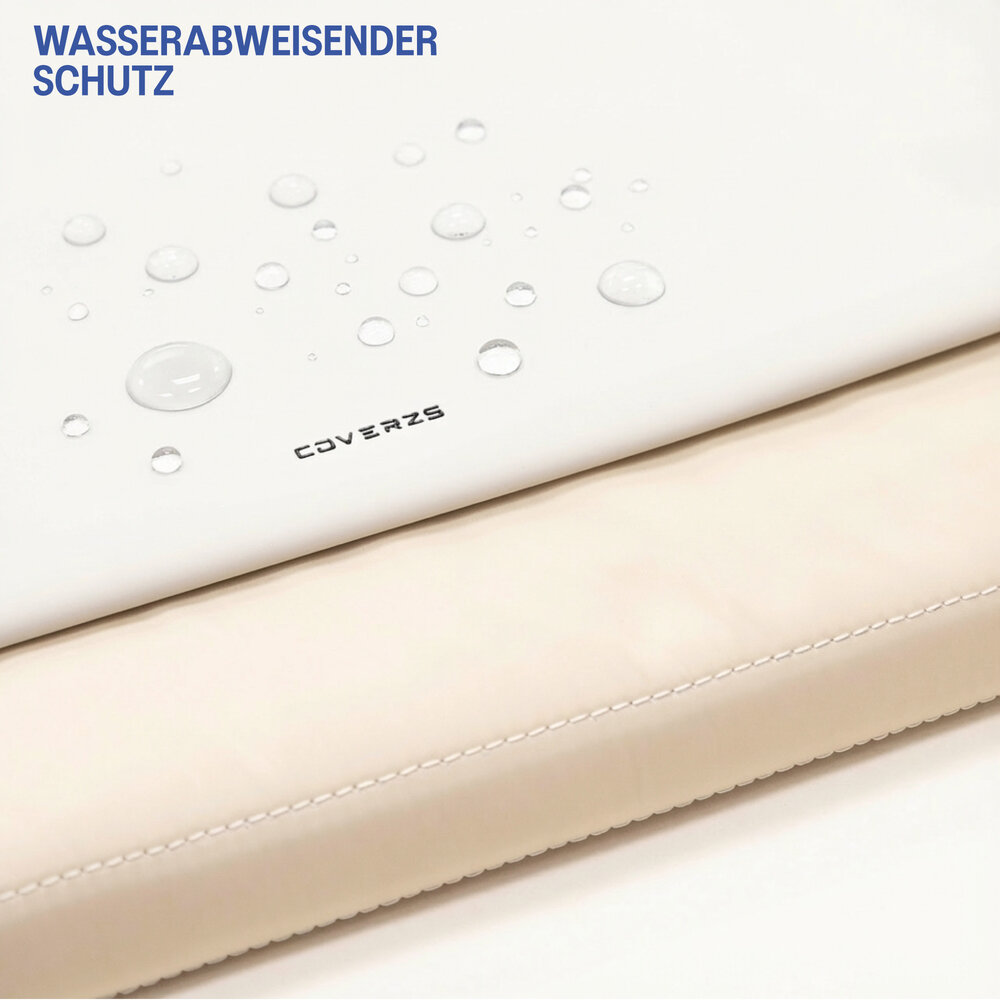 Coverzs Coverzs Nylon- und PU-Leder-Laptophülle - 14 Zoll (beige)