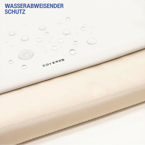 Coverzs Coverzs Nylon- und PU-Leder-Laptophülle - 14 Zoll (beige)