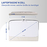 Coverzs Coverzs Nylon- und PU-Leder-Laptophülle - 14 Zoll (beige)