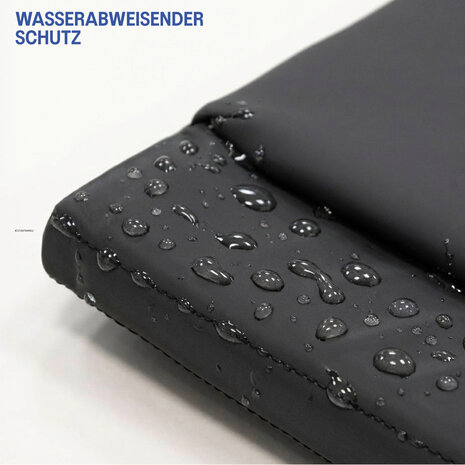 Coverzs Coverzs Nylon- und PU-Leder-Laptophülle - 15,6 Zoll (schwarz)