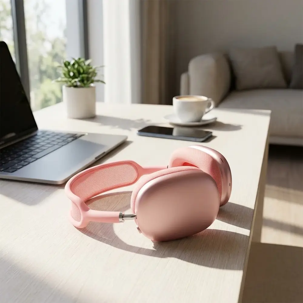 ShieldCase® ShieldCase AirPods Max 2 Silikon-Ohrpolster & Cover-Bundle (Rosa)