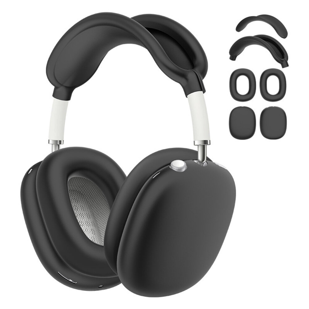 ShieldCase AirPods Max 2 Silikonhüllen - 4-in-1 Set (schwarz)