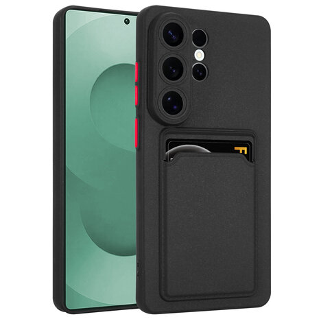 ShieldCase® ShieldCase Samsung Galaxy S26 Ultra Silikonhülle mit Kartenhalter (schwarz)