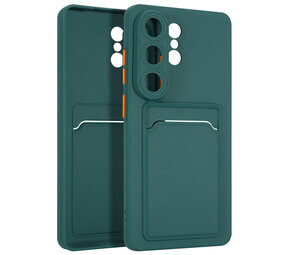 ShieldCase® Samsung Galaxy S26 Ultra Plus Silikonhülle mit Kartenhalter (dunkelgrün)