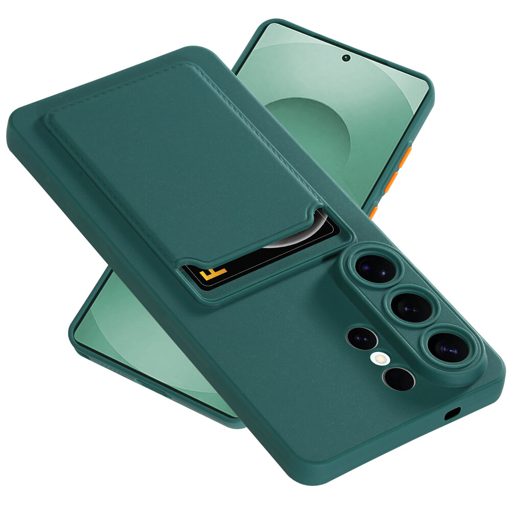 ShieldCase® ShieldCase Samsung Galaxy S26 Ultra Plus Silikonhülle mit Kartenhalter (dunkelgrün)