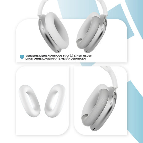 ShieldCase AirPods Max Silikon-Ohrpolster (weiß)