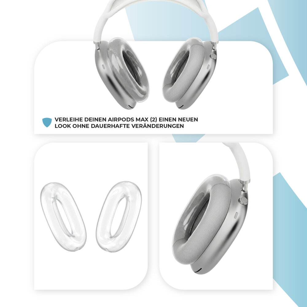ShieldCase AirPods Max Silikon-Ohrpolster (transparent)