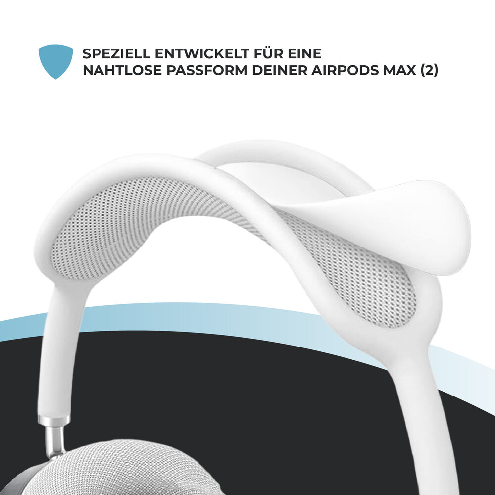 ShieldCase AirPods Max Silikonhüllen - 4er-Set (Weiß)