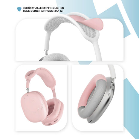 ShieldCase AirPods Max Silikonhüllen - 4-in-1 Set (pink)