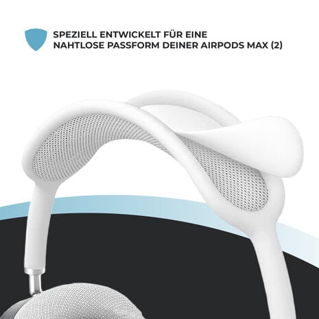 ShieldCase AirPods Max 2 Silikonhüllen – 4er-Set (Weiß)v