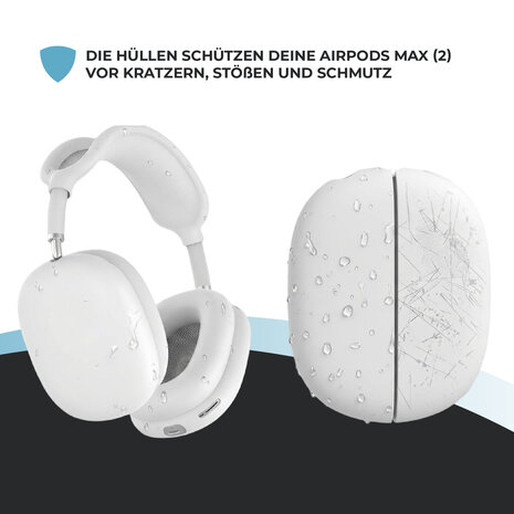 ShieldCase AirPods Max Silikon-Ohrpolster & Schutzhüllen-Set (Weiß)