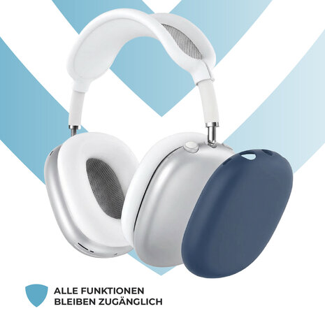 ShieldCase AirPods Max Silikon-Ohrpolster & Schutzhülle (dunkelblau)